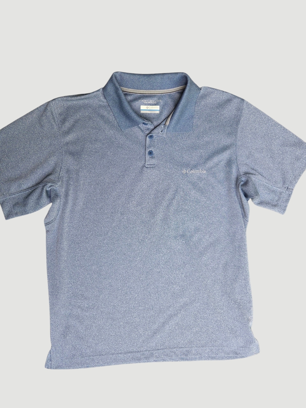 Columbia Omni Wick Advanced Evaporation Polo Shirt Blue-Gray Size-Large